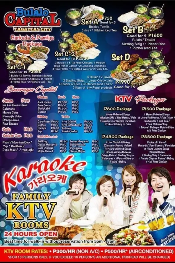 Bulalo Capital Menu
