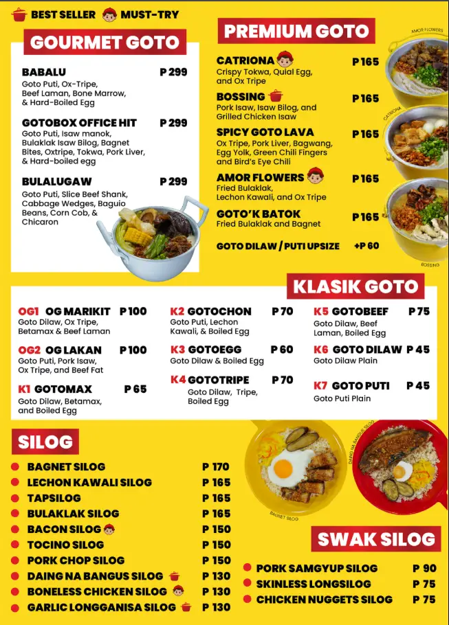 Gotobox Philippines Menu