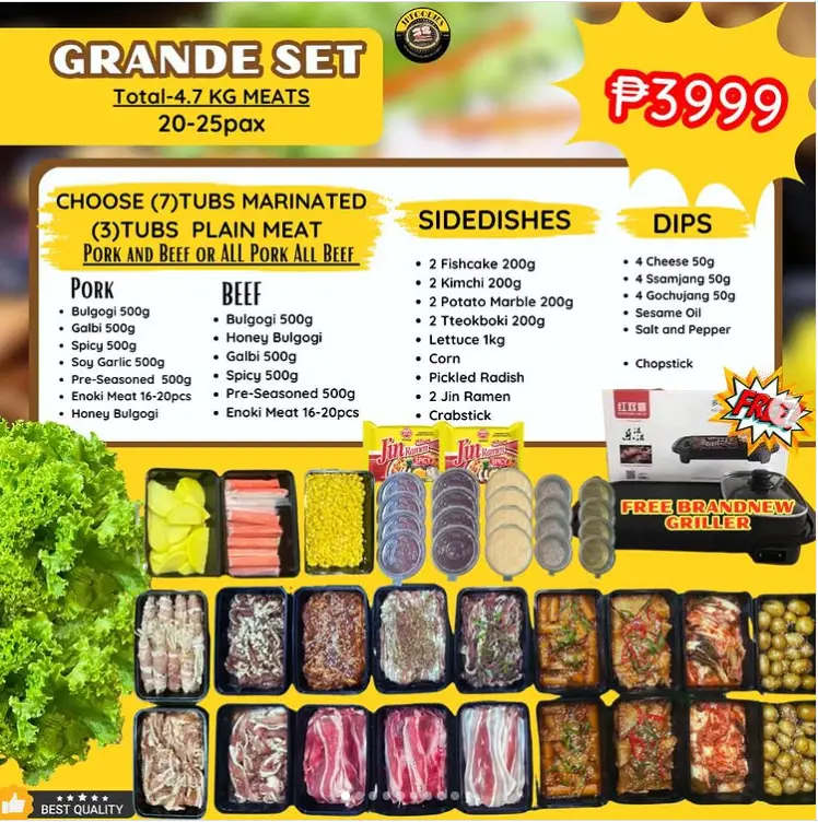 Samgyupsal Philippines Menu