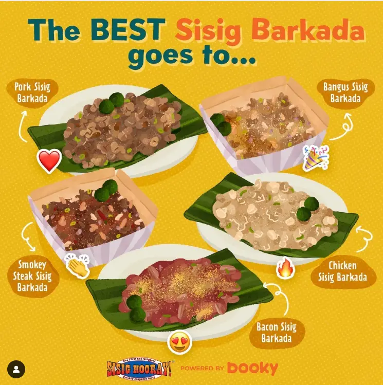 Sisig Hooray Menu