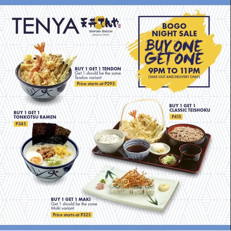 Tenya Philippines Menu
